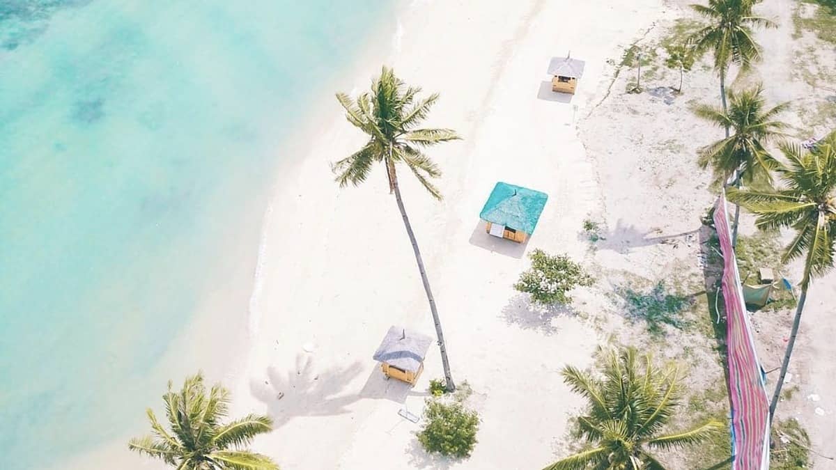 Lambug Beach Badian Cebu Philippines with white sand and turquoise water