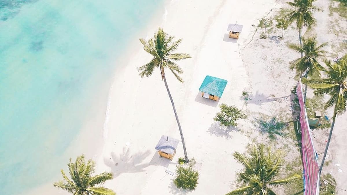 Lambug Beach Badian Cebu Philippines with white sand and turquoise water