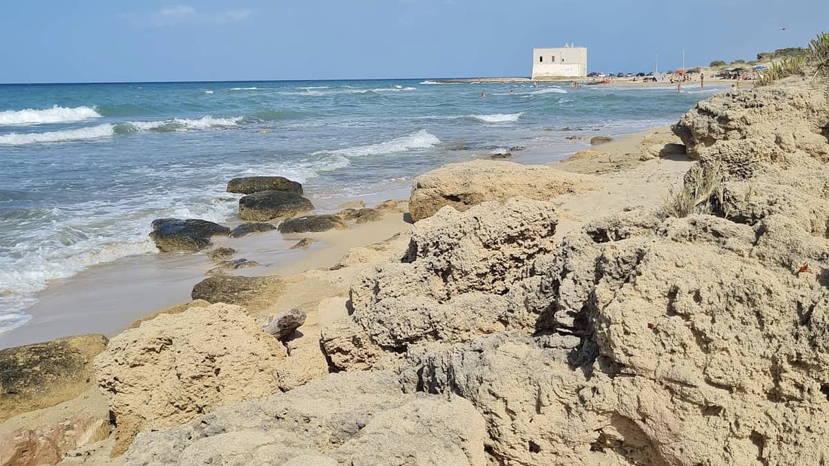 Pilone Beach Ostuni Puglia with fine sand, Blue Flag clear water, and the protected coastal dunes