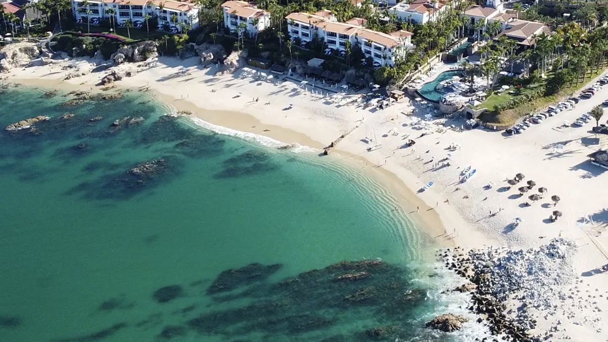 Playa Palmilla in San Jose del Cabo with calm Sea of Cortez water and a quieter atmosphere